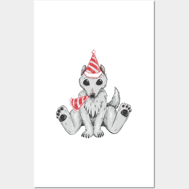 Birthday Wolf Wall Art by SimplyKitt